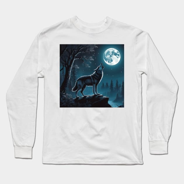 Wolf´s Howl Long Sleeve T-Shirt by Inspirational Doses